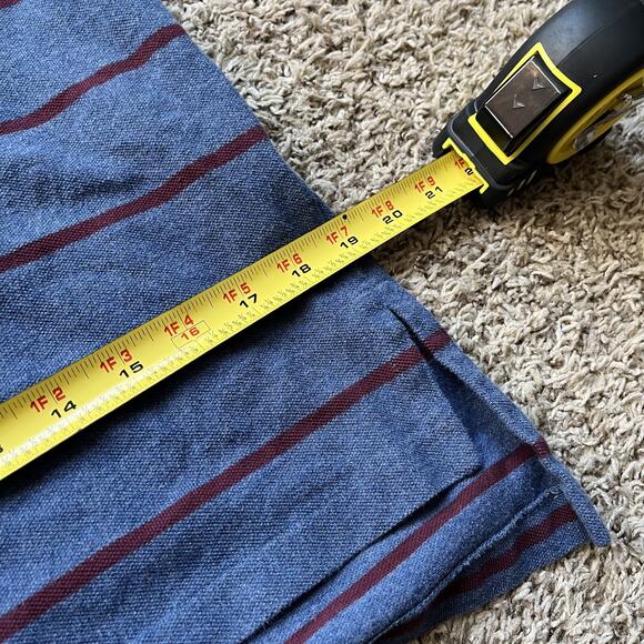 Ralph Lauren Polo Shirt Mens M Blue Striped Pony Rugby Pullover Cotton Preppy - Picture 6 of 6